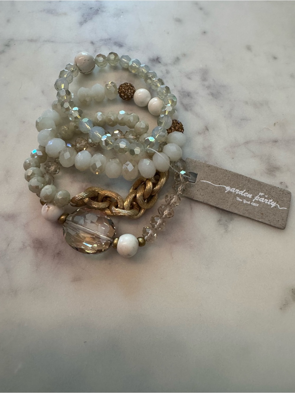 NWT Garden Party Set of 4 Beaded Bracelets